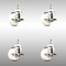 Service Caster 3 Inch 316SS Nylon Wheel Swivel 10mm Threaded Stem Caster Set Brake SCC SCC-SS316TS20S314-NYS-TLB-M1015-4 - alternate 2